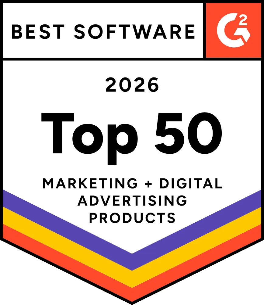 G2 Best Software 2026 Top 50 Marketing + Digital Advertising Products